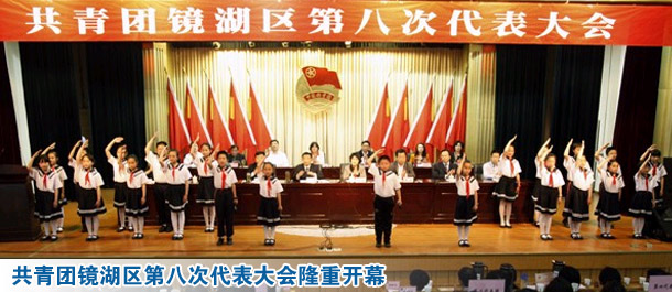 共青团镜湖区第八次代表大会隆重开幕