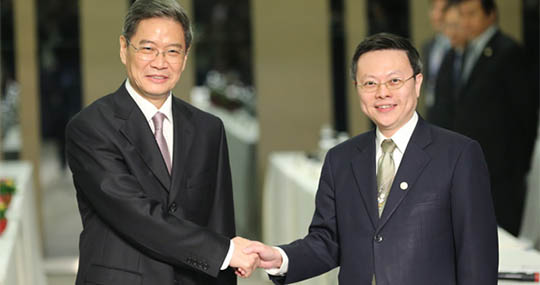 组图：张志军王郁琦在台湾举行第二次正式会面