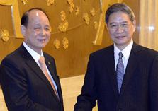 张志军会见台湾海基会董事长林中森