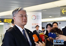 台湾方面陆委会主委夏立言抵达广州