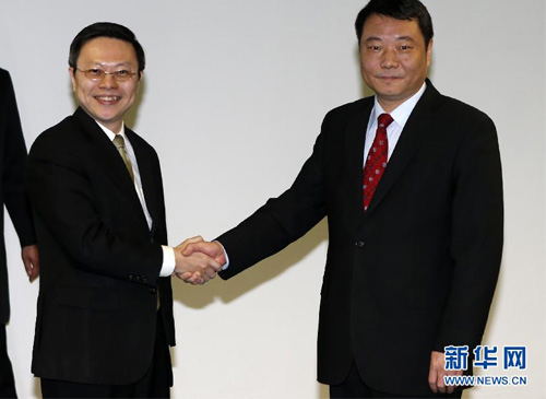 台湾陆委会负责人王郁琦抵达南京