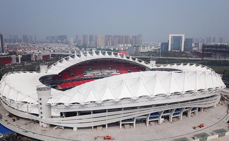 鳥瞰武漢體育中心 炫美如大地桂冠