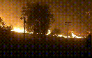 美國加州南部山火肆虐
