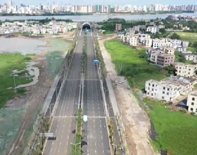 海南最長跨江隧道通車