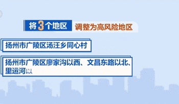 江苏扬州：新冠肺炎疫情防控——三地调整为高风险地区