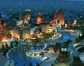 黄河母亲文化公园：夜景