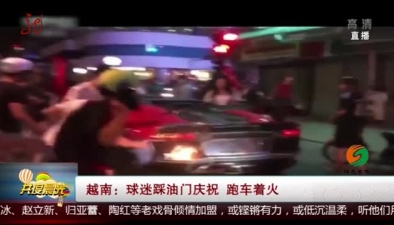 越南：球迷踩油门庆祝 跑车着火