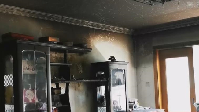 上海：一居民家中電視自燃 鄰居幫滅火