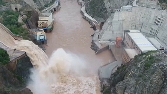 黃河上遊第4號洪水與中遊第5號洪水同步演進