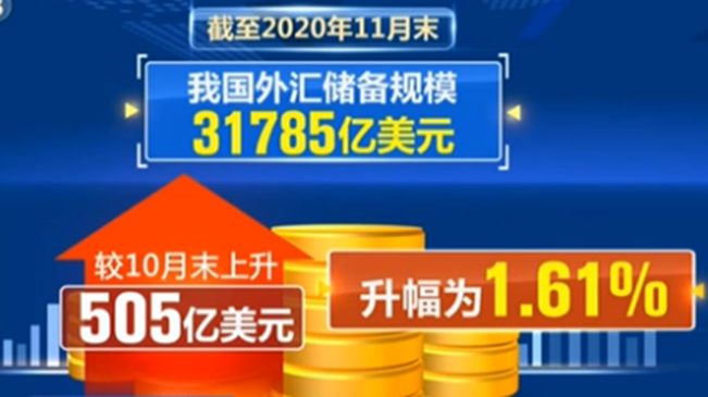 国家外汇管理局：11月末我国外汇储备规模31785亿美元