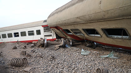埃及再发生列车事故 11人死98人受伤