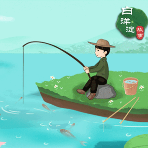 這裏溝汊縱橫，釣魚是個很簡單事兒