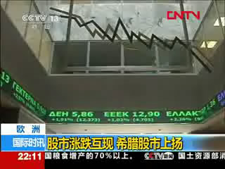欧洲股市涨跌互现 希腊股市上扬