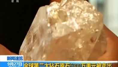全球第二大鑽石原石5300萬美元被賣出