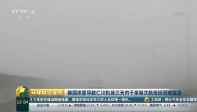 韓國濃霧導致仁川機場三天內千余架次航班延誤或取消