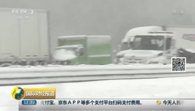 美國東北部遭暴風雪襲擊 交通事故頻發