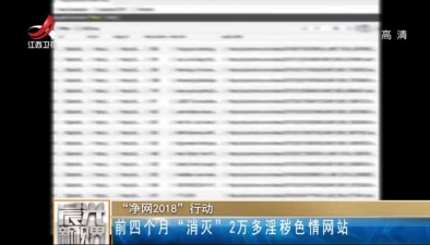 “凈網2018”行動：前四個月“消滅”2萬多淫穢色情網站