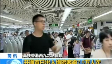 高鐵香港西九龍站口岸：開通首日出入境旅客逾7.5萬人次