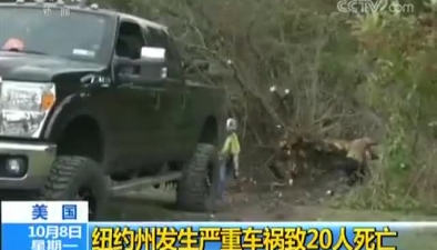 美国纽约州发生严重车祸致20人死亡