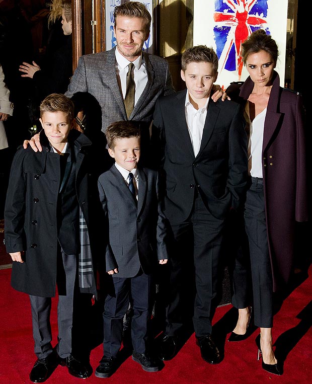 Home sweet home...The Beckhams at a London premiere