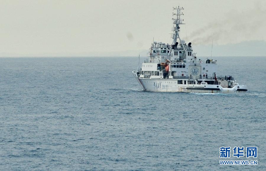 （马航失联客机）（2）中国搜寻船从新加坡附近临时集结点开赴任务海区