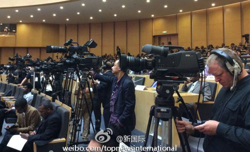 李克强即将在非盟总部发表演讲，请柬&ldquo;一柬难求&rdquo;。图片来源：&ldquo;新国际&rdquo;微博。