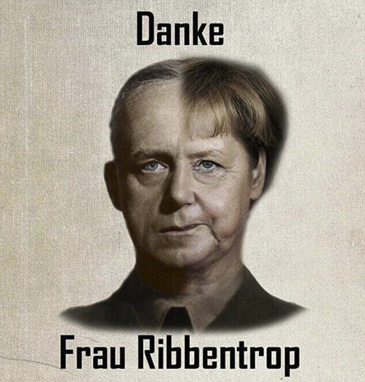 默克尔官网遭恶意留言乌社交媒体充斥恶搞图片