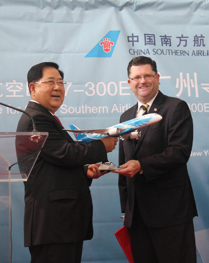 南航开通广州至纽约直飞航线