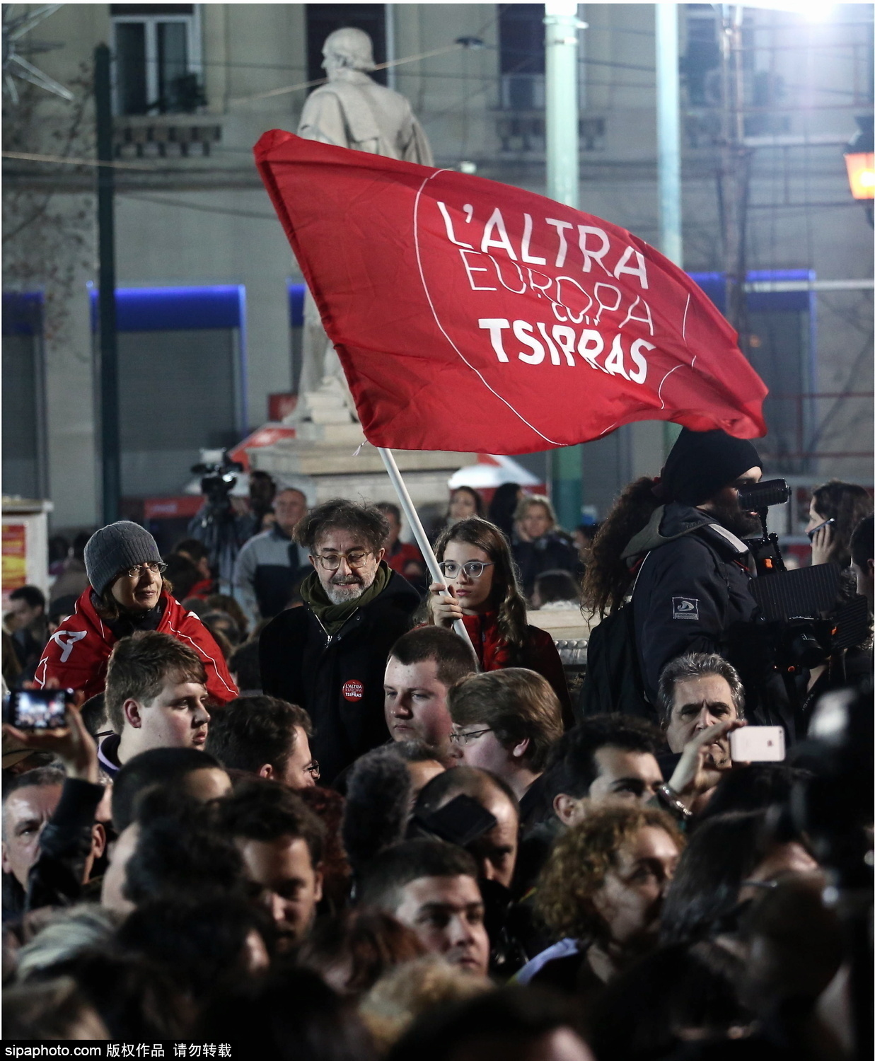 希腊激进左翼联盟大选获胜 齐普拉斯发表胜利演说