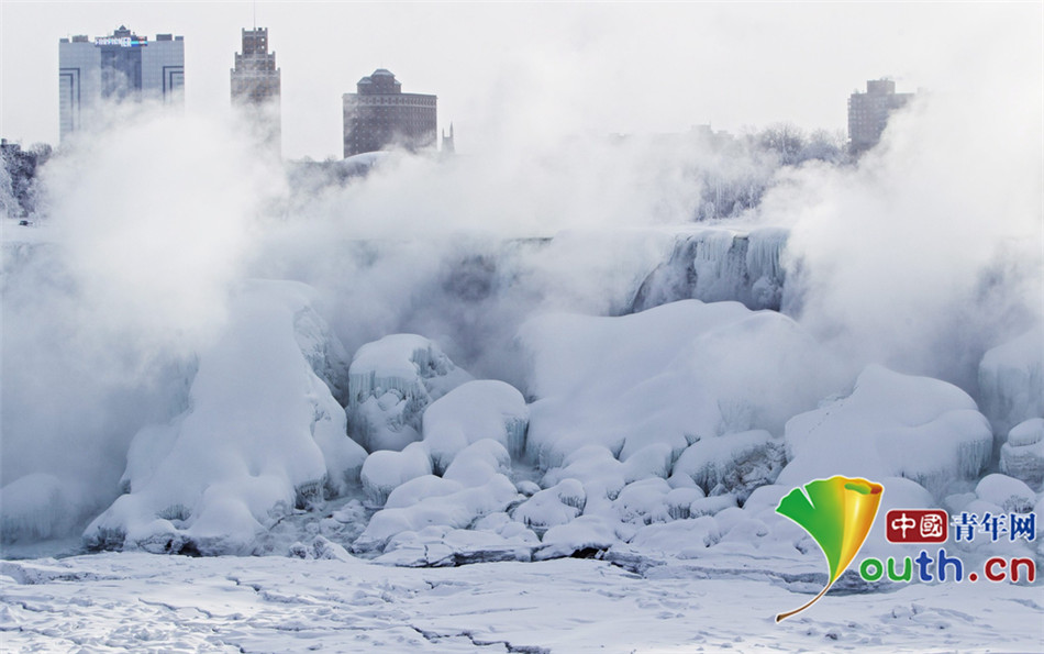 上帝的杰作：冰封的尼亚加拉瀑布