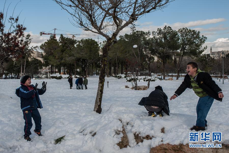 （国际）（5）耶路撒冷遭暴风雪袭击