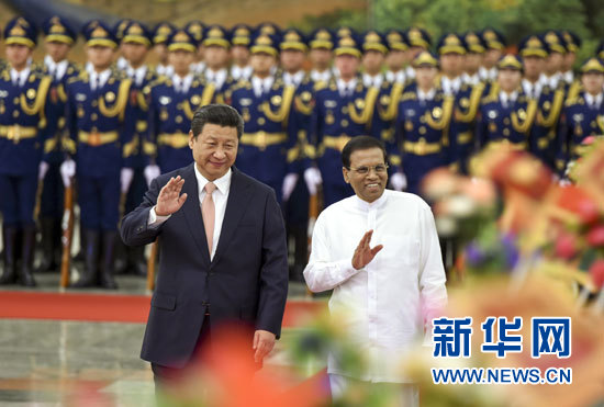 会谈前,习近平在人民大会堂北大厅为西里塞纳举行欢迎仪式。新华社记者谢环驰摄 会谈前,习近平在人民大会堂北大厅为西里塞纳举行欢迎仪式。新华社记者谢环驰摄