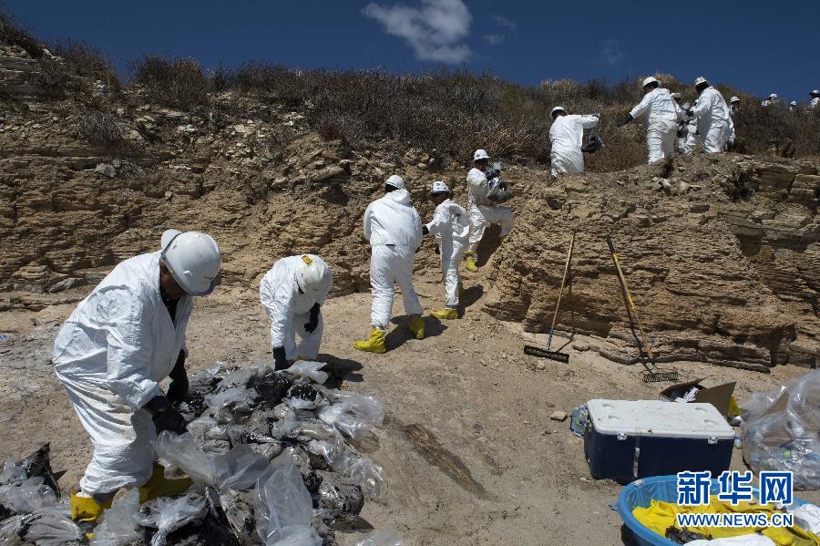 （国际）（2）美国加州加紧清理漏油海岸