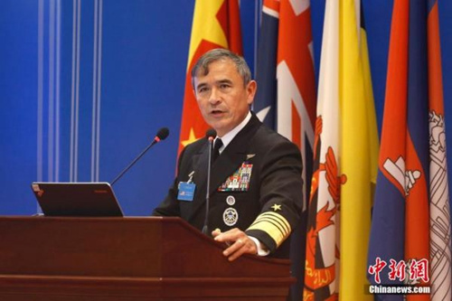 资料图：美国太平洋司令部首位亚裔司令哈里斯。