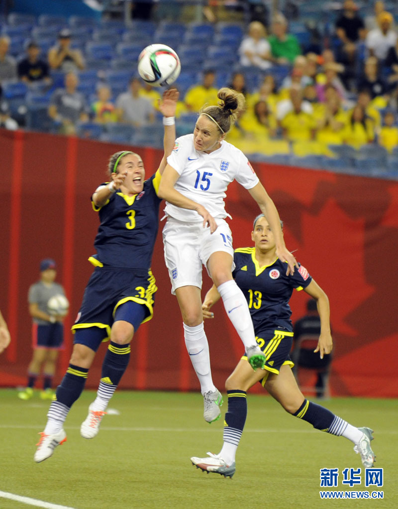 女足世界杯:英格兰2比1小胜哥伦比亚
