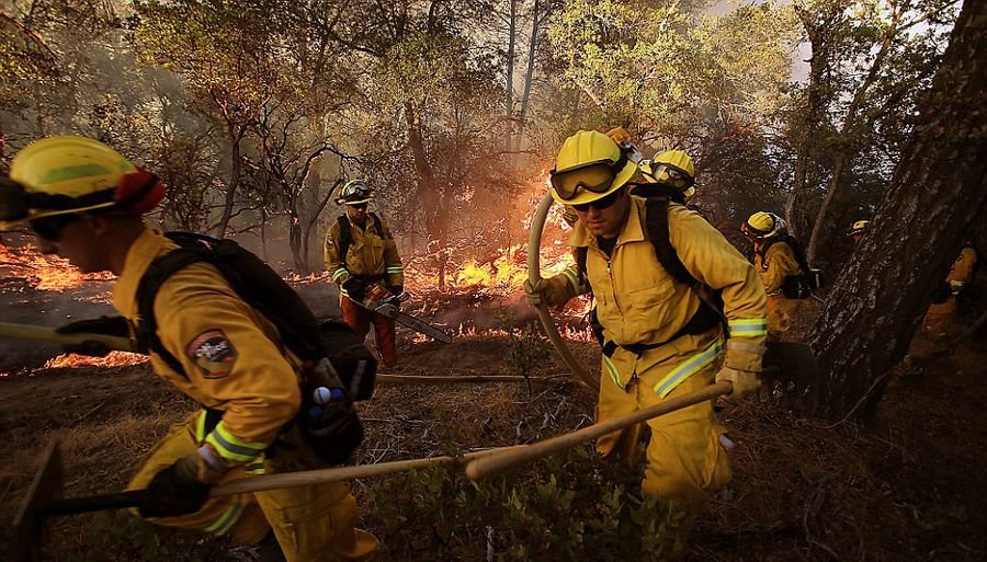 美国加州森林大火持续超一周 系男童玩火引发