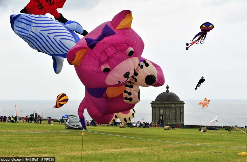 英国Downhill Demesne风筝节演绎空中&ldquo;动物世界&rdquo;