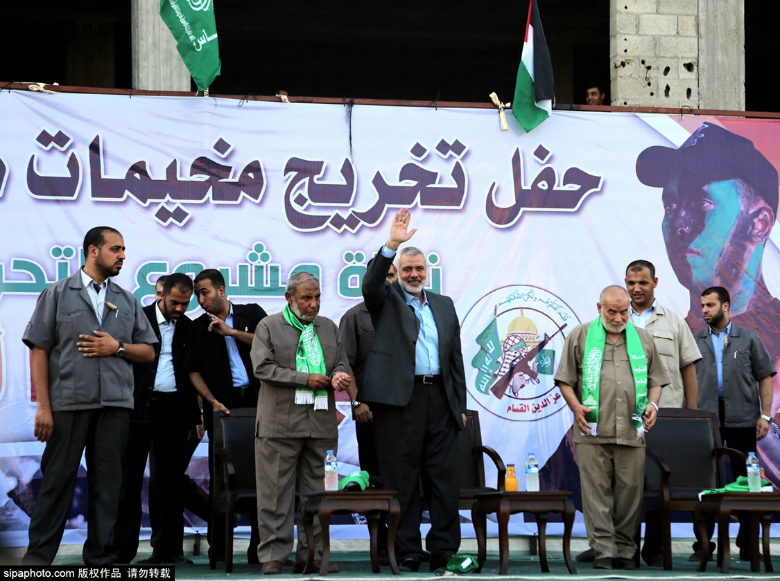 当地时间2015年8月5日,巴勒斯坦加沙,哈马斯军事训练夏令营毕业
