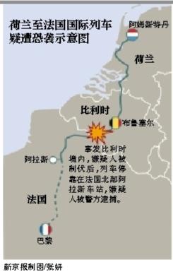 欧洲列车枪击疑犯被美大兵制伏 用时不到15秒