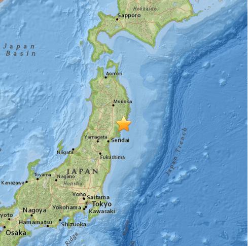 日本岩手县大船渡市发生4.6级地震未引发海啸