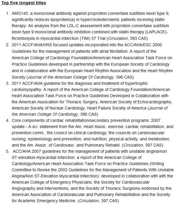 学霸请看:论文标题越短 越容易被转引