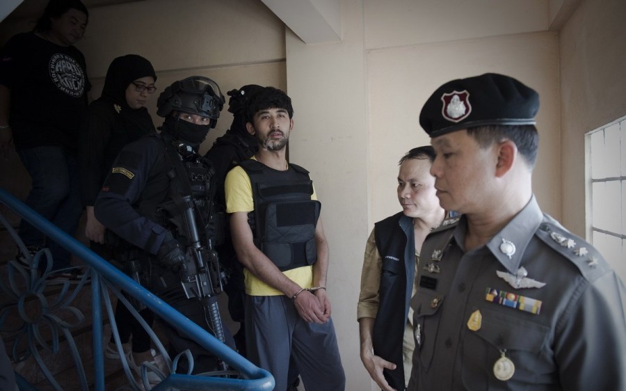 泰国曼谷爆炸案嫌犯认罪 进行犯罪情景重现