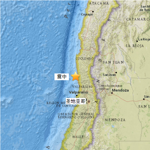 智利发生里氏８．３级地震或引发海啸