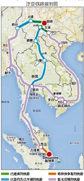 中国密集布局东南亚铁路 中泰铁路有望年内上马