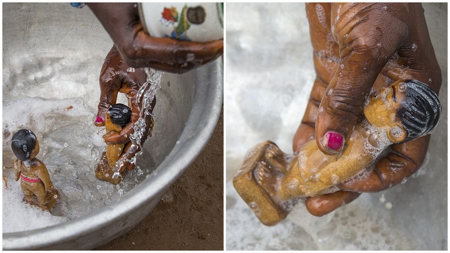 非洲部落为死婴做木偶 精心照顾求好运