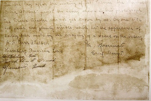 目击者莱诺尼沃尔德亲笔写下的书面陈述。(图片来源:英国媒体)