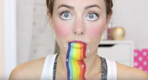 万圣节怎么玩儿？美妆达人教你如何&ldquo;口吐&rdquo;彩虹
