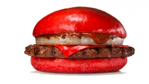 红色汉堡