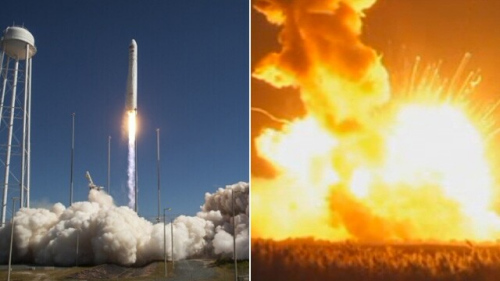 2014年10月28日,美国“天鹅座”飞船爆炸。