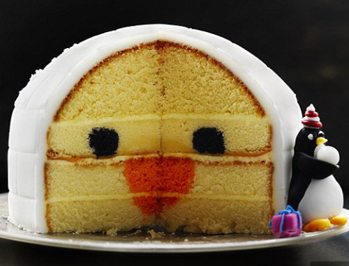 企鹅派对&ldquo;隐心&rdquo;蛋糕。